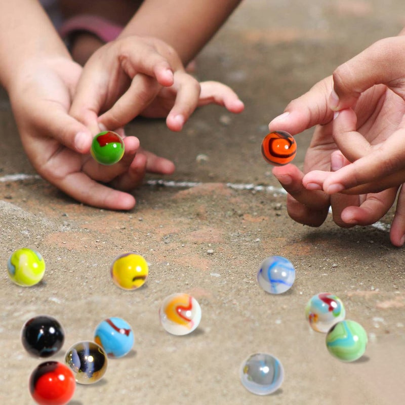 ACTIVITYYA Set of 12 Glass Shooter Marbles - Size: 7/8-inch (22mm) - Marble Games for Kids and Adults - Fun Colored Marbles for Games  Decorations  Centerpieces - Bulk Marbles - Image 2